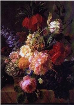 unknow artist Floral, beautiful classical still life of flowers.064
